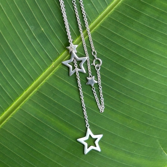 Tiffany & Co. Sterling Silver StarLariat Pendant Necklace
